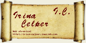 Irina Ćelper vizit kartica